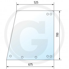 STEKLO KABINE VRATA ZGORAJ L+D FENDT 250