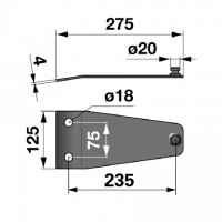 NOSILEC NOŽA SIP 165 CLAAS VICON