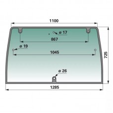 STEKLO KABINE LINDNER GEOTRAC zadaj