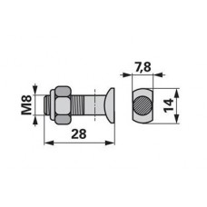 VIJAK M8x25 KLADIVASTI MS785D SIP BUCHER