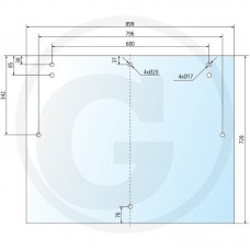 STEKLO KABINE ZADAJ FIAT original