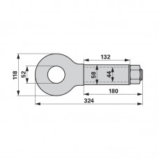 OKO VLEČNO VRTLJIVO L=324mm 11t