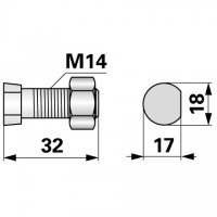 VIJAK LEMEŽA M14x35, 12.9, KVERNELAND