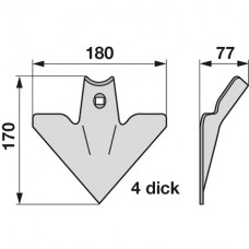 LASTOVKA OKOPALNIKA 170x180x4mm MOTIČICA