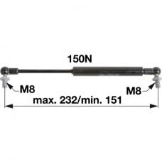 AMORTIZER STEKLA STREŠNO OKN DEUTZ L=235