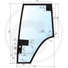 STEKLO KABINE VRATA DESNA FENDT FAVORIT