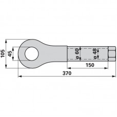 OKO VLEČNO VRTLJIVO L=370mm 6t