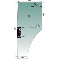 STEKLO KABINE VRATA LEVA JOHN DEERE 5500