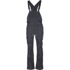 HLAČE DELOVNE Z NARAMNICAMI ČRNE L