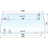 STEKLO KABINE FIAT KABINA CS17 zadaj