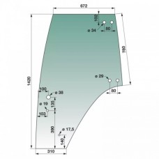 STEKLO KABINE VRATA FENDT FARMER origina
