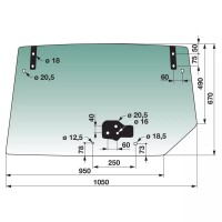 STEKLO KABINE MF LANDINI ZADAJ original