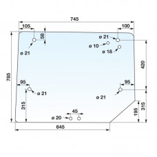 STEKLO KABINE MF ZADAJ prozorno ORIGINAL