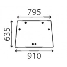 STEKLO KABINE KUBOTA STV 32 36 40 zadaj