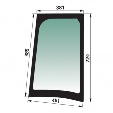 STEKLO KABINE BOČNO DESNO NEW HOLLAND