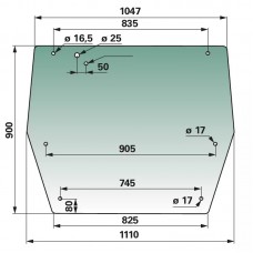 STEKLO KABINE ZADNJE VALMET