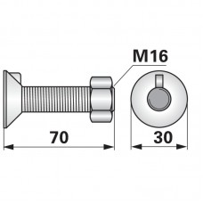 VIJAK PLUGA M16x70
