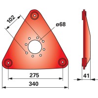DISK KOSILNICE TRIKOTNI VICON CM 165 167