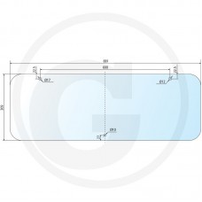 STEKLO KABINE ZADAJ SPOD. CASE IH 844 XL