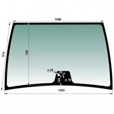 STEKLO KABINE SPREDNJE ZELENO FENDT
