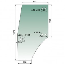 STEKLO KABINE DEUTZ AGROPLUS VRATA leva