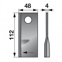 NOŽ KOSILNICE FELLA KRONE 112x48x4 FI=19