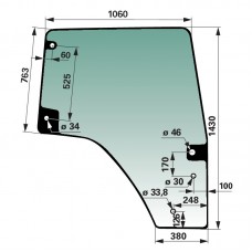 STEKLO KABINE DEUTZ VRATA desna ORIGINAL