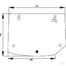 STEKLO KABINE CLAAS NECTIS 267F - ZADNJE