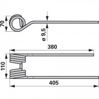 KRAK VZMETNI PAJEK KUHN DESNI