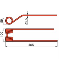 KRAK VZMETNI CLAAS RDEČI - LEVI