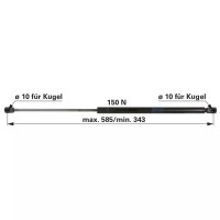 AMORTIZER STEKLA CNH Steyr L=585 F=150N