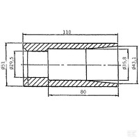 PUŠA KONUSNA ZA ŠPICA OSE FI zunaj:51mm