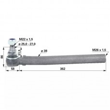 KONČNIK VOLANA M26x1,5 FENDT - desni