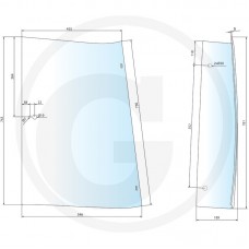 STEKLO KABINE BOČNO FENDT FARMER levo