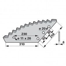 NOŽ KRMILNI VOZ BVL TRIOLIET ojač Karbon