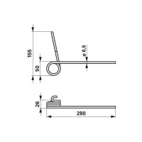 KRAK VZMETNI SEJALNICE HASSIA Lemken ZAD
