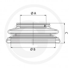 MANŠETA KONČNIKA A=24, B=44, C=30mm