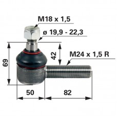 KONČNIK M24x1,5 K=20-22mm STEYR 8070 KONČNIK M24x1,5 K=20-22mm STEYR 8070