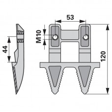 Prst dvojni levi asimetrični Rapid 8210