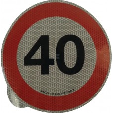 NALEPKA HITROSTI 40km/h  - Bolj odsevna