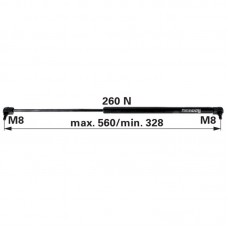 AMORTIZER STEKLA CNH F=260N L=560