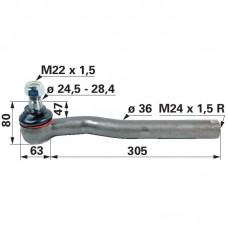 KONČNIK VOLANA ZUNANJI DEUTZ levi M24