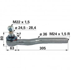 KONČNIK VOLANA ZUNANJI DEUTZ desni  M24