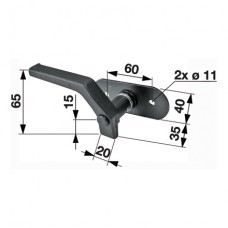 ROČICA ZAPIRALO STEKLA KABINE L.