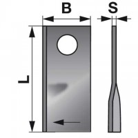 NOŽ KOSILNICE KUHN 105x50x4 FI-20,5 DESN