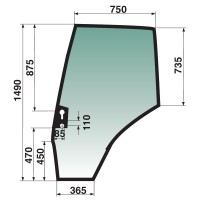 STEKLO KABINE MF VRATA LEVA 4245 4255 STEKLO KABINE MF VRATA LEVA 4245 4255