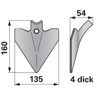 LASTOVKA PREDSETVENIK Kongskilde 135x4mm