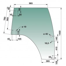 STEKLO KABINE LANDINI VRATA DESNA origin