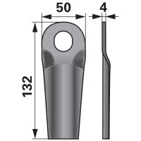 NOŽ KOSILNICA JF STOLL 132x50x4mm NOŽ KOSILNICA JF STOLL 132x50x4mm