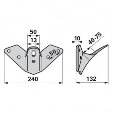 LASTOVKA PLOŠČA NOSILNA 240x132mm